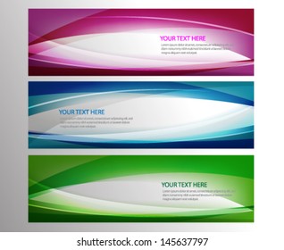 Abstract Banner Set 