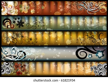 abstract banner set