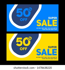 Abstract Banner set. Blue Poster, Vector. Illustration