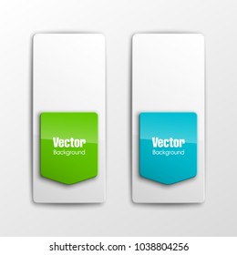 Abstract banner set. Nameplate shape. Rectangle form three advertising banner poster. The flat title banner image. Advertising Design paper shape. label ribbon tag. Three straight arrow ribbon banner