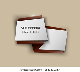 abstract banner set. The rectangle form as two advertising banner poster. The flat banner with rounded corners image. Advertising Design shape. label ribbon tag. Two straight arrow ribbon banner