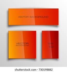 abstract banner set. The rectangle form as three advertising poster. The flat banner image. Advertising Design shape. label banner tag.
