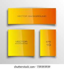abstract banner set. The rectangle form as three advertising poster. The flat banner image. Advertising Design shape. label banner tag.
