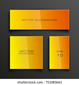abstract banner set. The rectangle form as three advertising poster. The flat banner image. Advertising Design shape. label banner tag.