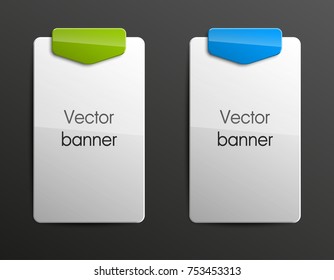 abstract banner set. The rectangle form as two advertising banner poster. The flat banner with rounded corners image. Advertising Design shape. label banner tag.