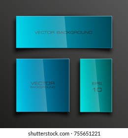 abstract banner set. The rectangle form as three advertising poster. The flat banner image. Advertising Design shape. label banner tag.