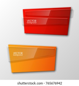 abstract banner set. The rectangle form as two advertising poster. The flat banner image. Advertising Design shape. label banner tag.