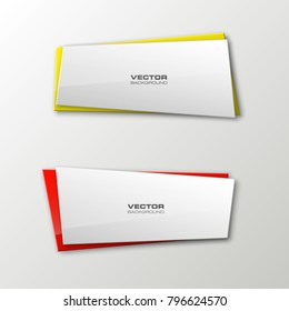 abstract banner set. The rectangle form as two advertising poster. The flat banner image. Advertising Design shape. label banner tag.