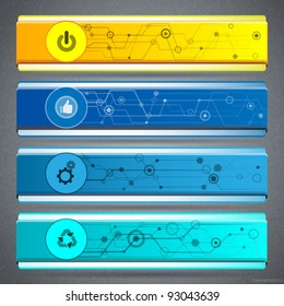 Abstract Banner Set, vector