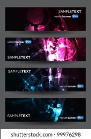 abstract banner set in vector format