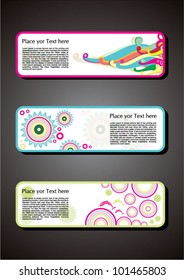 Abstract banner set.vector illustration