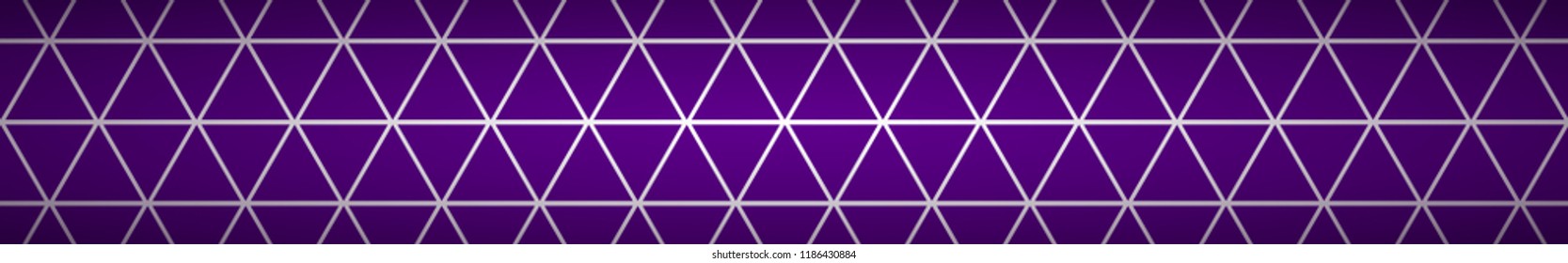 Abstract banner of small triangles in purple colors