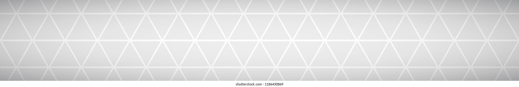 Abstract banner of small triangles in white colors