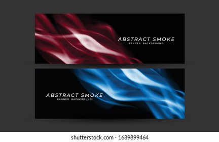Abstract Banner Smoke transparent background, Abstract futuristic art wallpaper. Vector illustration.