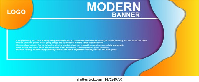 abstract banner with soft gradient color 