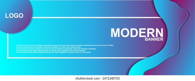 abstract banner with soft gradient color 