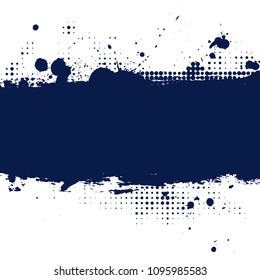 Abstract banner with splats.Vector grunge background.