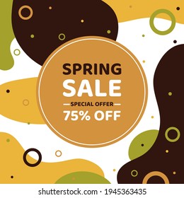 Abstract banner spring discount. Sale is seasonal. Vector illustration