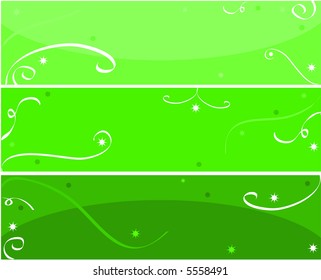 Abstract banner with swirls