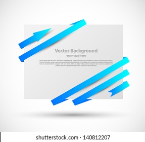 Abstract banner with tape and arrow