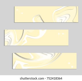 Abstract banner template with 3D paper cut art. Vector  paper cut layers create topography map concept or smooth origami paper carving craft. Wavy layered material design paper art poster.