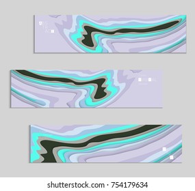Abstract banner template with 3D paper cut art. Vector  paper cut layers create topography map concept or smooth origami paper carving craft. Wavy layered material design paper art poster.