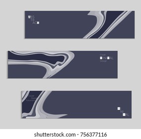 Abstract banner template with 3D paper cut art. Vector  paper cut layers create topography map concept or smooth origami paper carving craft. Wavy layered material design paper art poster.