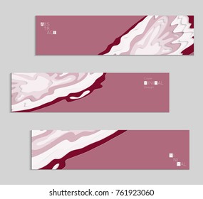 Abstract banner template with 3D paper cut art. Vector  paper cut layers create topography map concept or smooth origami paper carving craft. Wavy layered material design paper art poster.