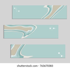 Abstract banner template with 3D paper cut art. Vector  paper cut layers create topography map concept or smooth origami paper carving craft. Wavy layered material design paper art poster.