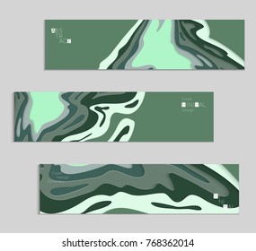 Abstract banner template with 3D paper cut art. Vector  paper cut layers create topography map concept or smooth origami paper carving craft. Wavy layered material design paper art poster.