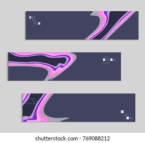 Abstract banner template with 3D paper cut art. Vector  paper cut layers create topography map concept or smooth origami paper carving craft. Wavy layered material design paper art poster.