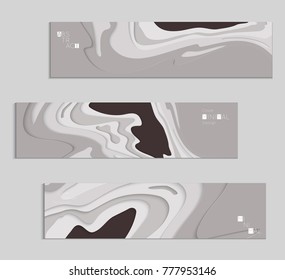 Abstract banner template with 3D paper cut art. Vector  paper cut layers create topography map concept or smooth origami paper carving craft. Wavy layered material design paper art poster.