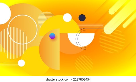 abstract banner template backgroound in yellow.