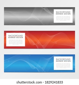 Abstract Banner Template. Background Geometry Lines Data. Vector Horizontal Design.