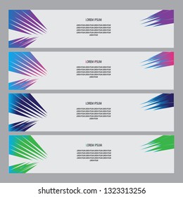 abstract banner template beautifully sharp