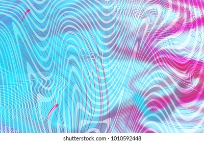 Abstract banner template with blurred curvy lines and geometric shapes. Poster with gradient neon colored  lines like tangled threads. Bright colorful shapes 