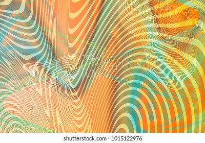 Abstract banner template with blurred curvy lines and geometric shapes. Poster with gradient neon colored  lines like tangled threads. Bright colorful shapes with marble texture.