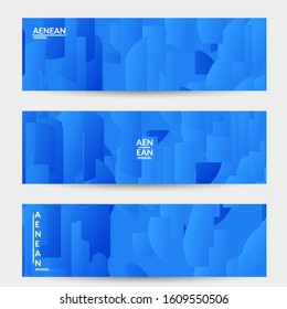 Abstract banner template with bright colored random stripes. Dynamic modern design with scattered gradient geometric shapes. Simple colorful futuristic elements. Sport music social media layout.