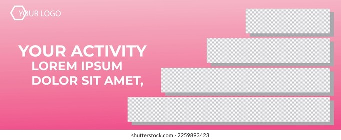Resumen Plantilla de banner para negocios. Editable y lugar para la foto. Usable para portada, cabecera y banner de medios sociales. 