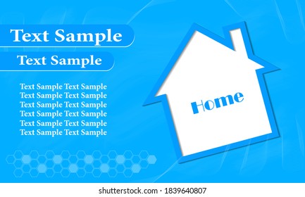 Abstract Banner Template Design blue color background. Home location Logo Design Templates. And business card design.
