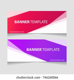 Abstract banner template design. Elegant banner template.