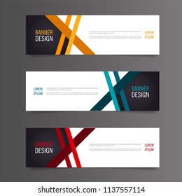 Abstract banner template design. Horizontal advertising banner.