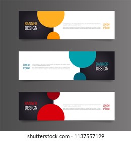 Abstract banner template design. Horizontal advertising banner.