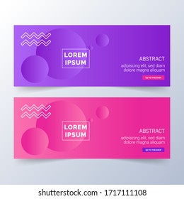 Diseño abstracto de plantillas de banner. Encabezado horizontal, banner web. Portada de medios sociales, afiche.Plantilla web de banner de diseño geométrico abstracto vectorial. Ilustración del vector