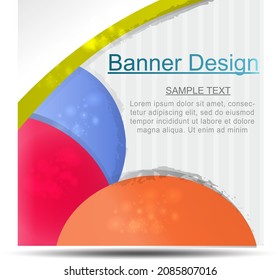Abstract Banner Template Design. Horizontal header web banner