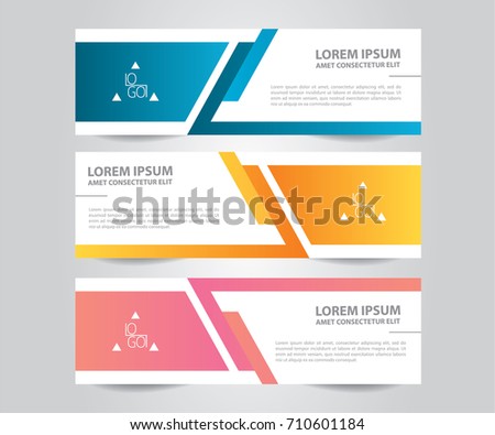 abstract banner template design