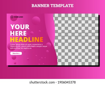 Abstract banner template design. Vector illustration