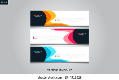 Abstract banner template design for web. Vector eps10