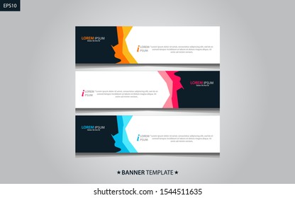 Abstract banner template design for web. Vector eps10