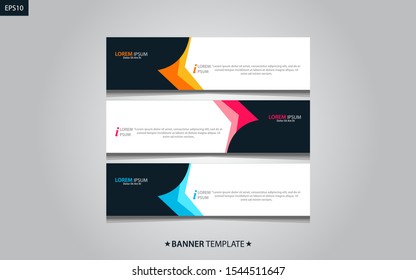 Abstract banner template design for web. Vector eps10